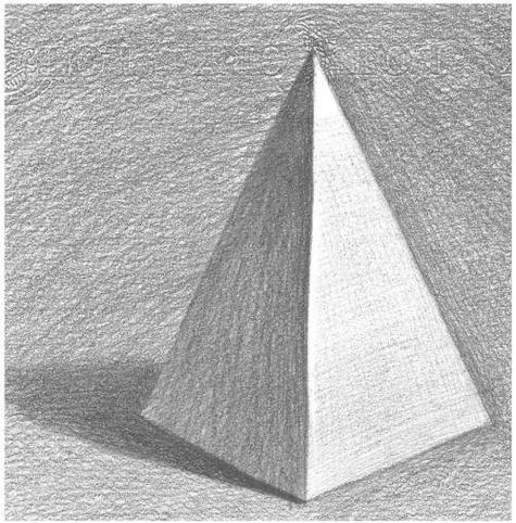 几何体三棱柱素描画教程 素描简单入门石膏几何体临摹