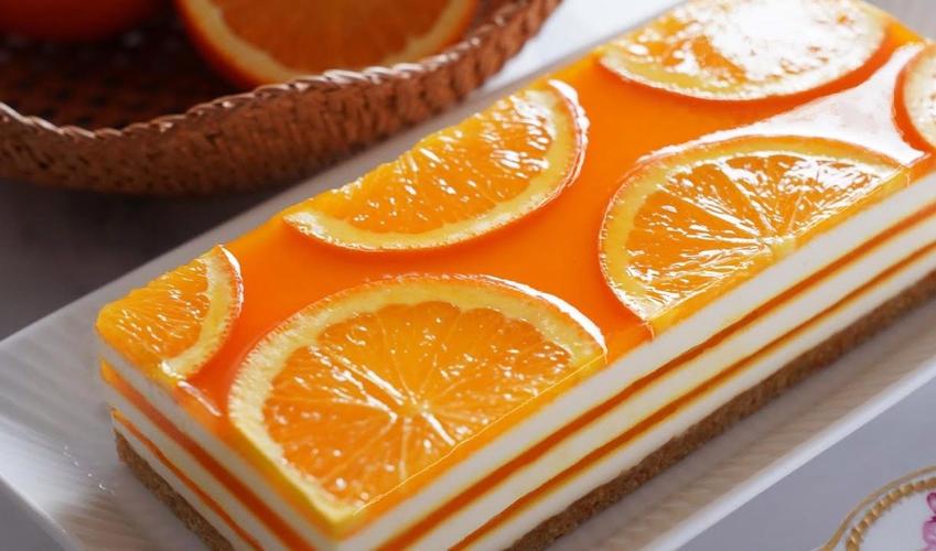 【boone】用很多橙子做的果冻芝士慕斯蛋糕🍊~|orange cheese mouss