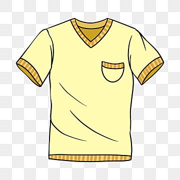 卡通黄色服饰t恤, t恤, shirt, 黄色 png和psd图片素材