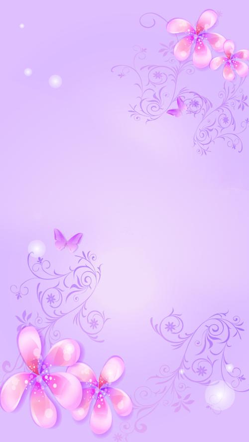 清新唯美淡紫色h5背景