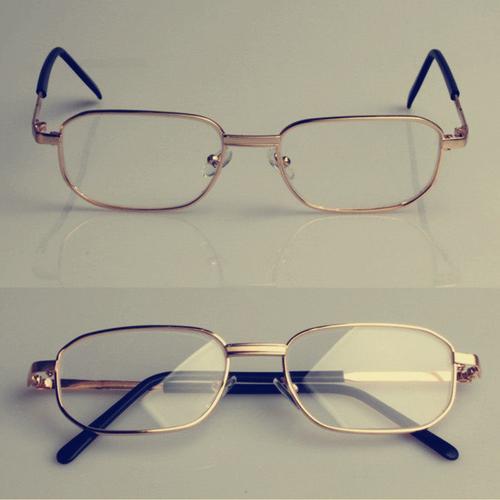 玻璃平光眼镜透明通光防风沙飞虫耐磨中老人男女无度数金属框眼镜-图3