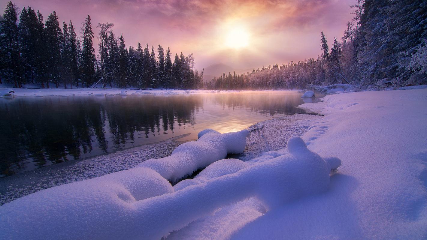唯美冬季风景摄影图片高清宽屏桌面壁纸