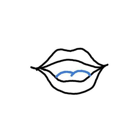 嘴唇简单画法 - 卡通嘴巴简笔画教程