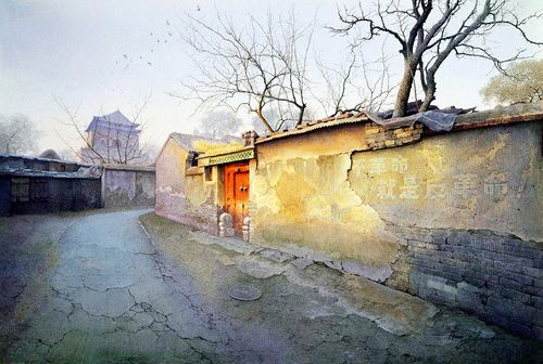 水彩画:中国画家黄有维笔下的老北京,太美了