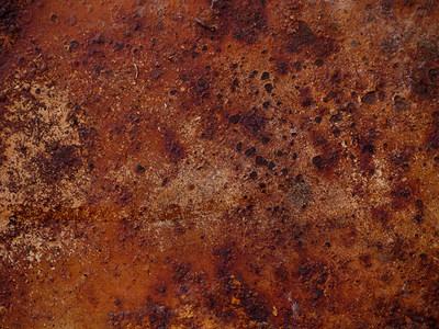黄褐色的生锈和白凝土上的泥土腐蚀的棕色抽象质地混图片素材