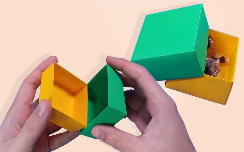 【折纸教程】纸盒子折起来这么简单_哔哩哔哩_bilibili