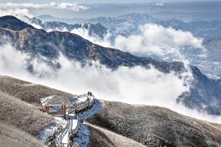 2021年第一场雪,武功山的360度美景