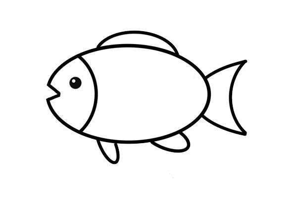 可爱小鱼简笔画教程
