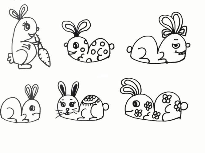 兔子简笔画系列