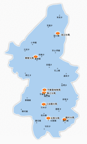 下面是宁都县地图.