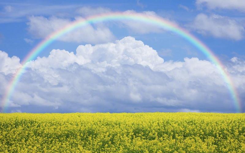 唯美耀眼的彩虹风景图片桌面壁纸
