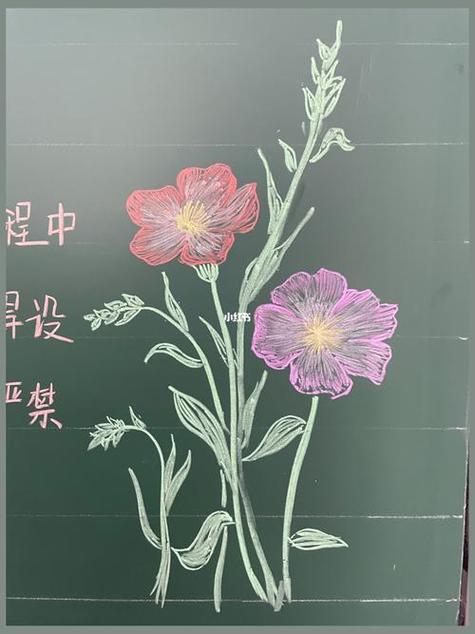 黑板报花朵粉笔画黑板报花朵粉笔画大全