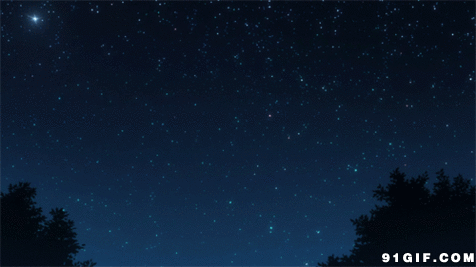 午夜星空流星雨图片