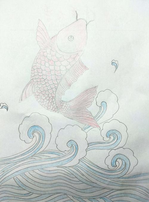 4.作品《鲤鱼》分享:绘画过程和色彩.