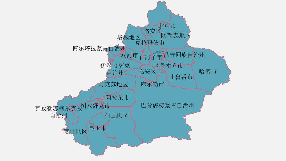 新疆地图高清全图矢量可编辑全省市行政区划地图