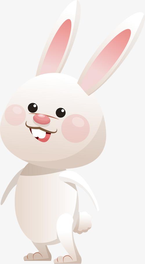 白色卡通兔子装饰图案