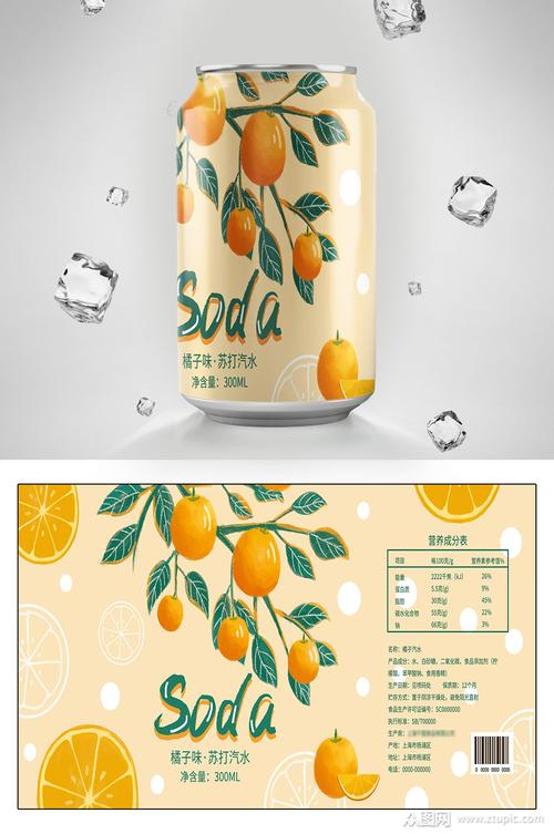 创意简约橙汁果汁包装设计素材