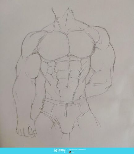 临摹男性肌肉角色人物肌肉绘画训练