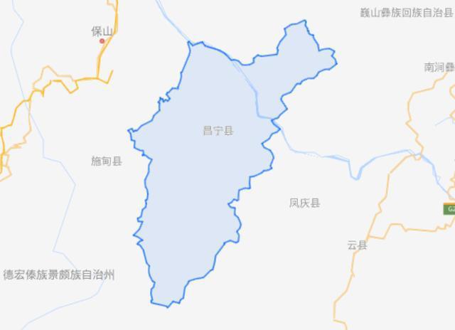 在地理位置上,昌宁县位于云南省西部,介于东经北纬20°14′至25°12