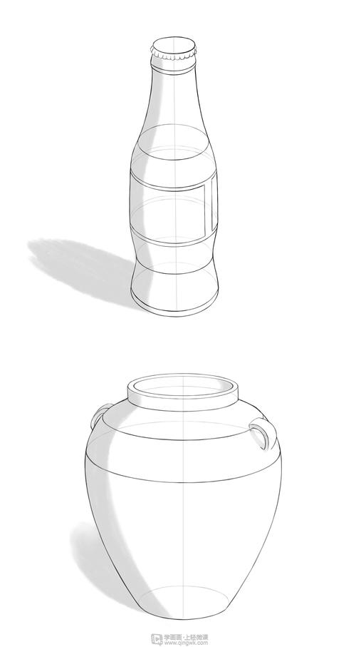 罐子与塑料瓶临摹—画画基础入门练习