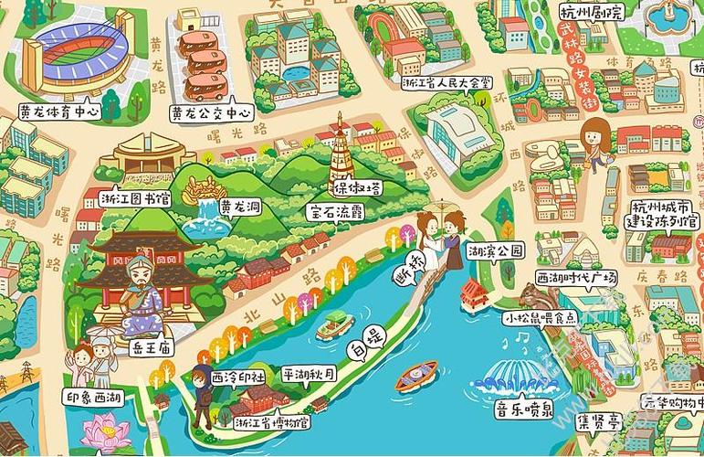 杭州旅游地图全图高清版大图 jpg 可放大版
