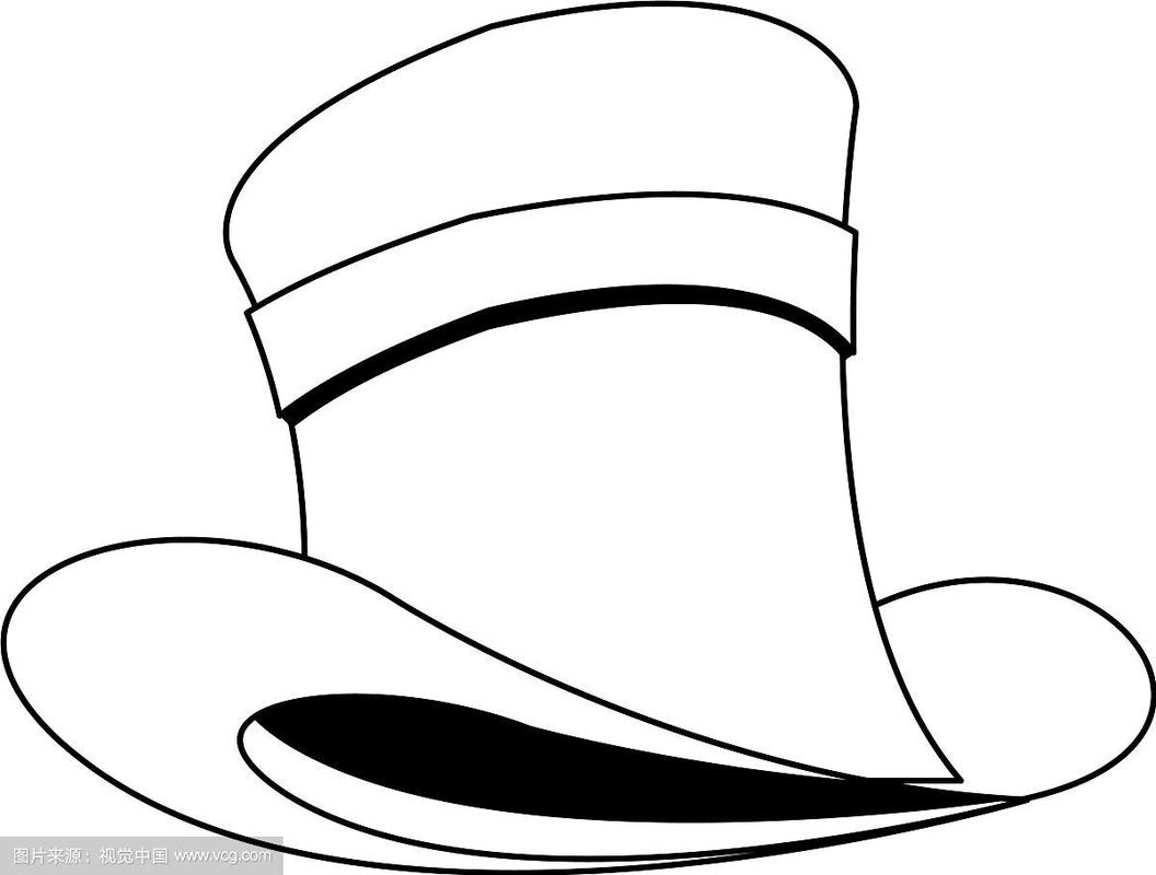 绿帽子图标卡通孤立在黑色和白色