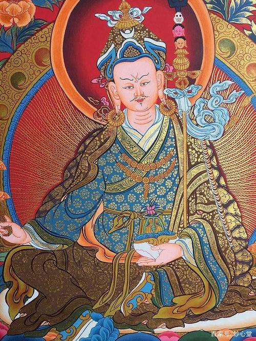 莲花生,音译为"帕达玛萨瓦拉",藏名音译为"白玛郡乃"又称为"乌金大师"