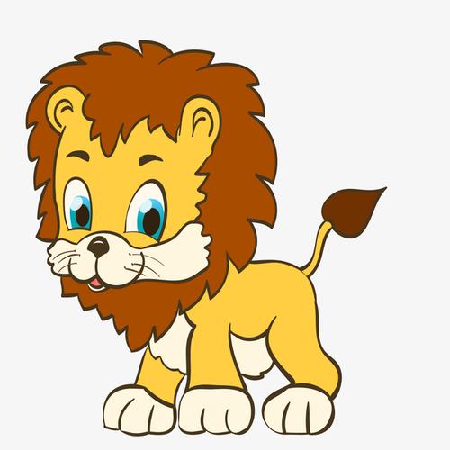 卡通手绘狮子动物设计
