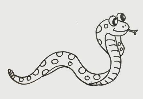 眼镜蛇简笔画怎么画眼镜蛇简笔画儿童步骤教程