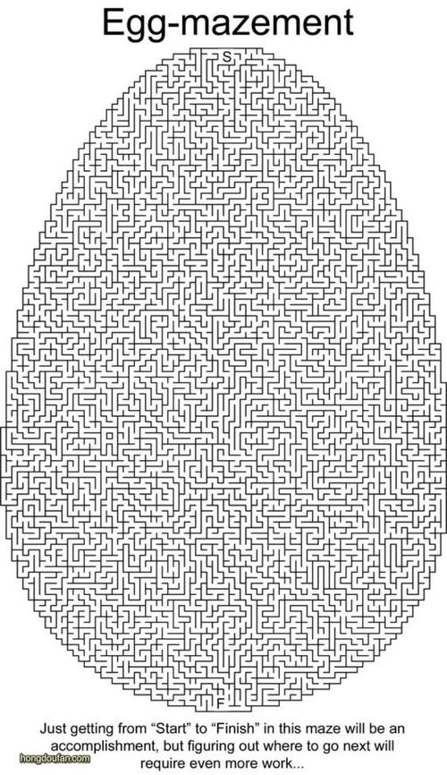 超级复杂的鸡蛋在线迷宫游戏图片下载-红豆饭小学生简笔画大全