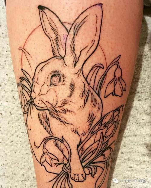 纹身图案分类第7期-动物-兔子