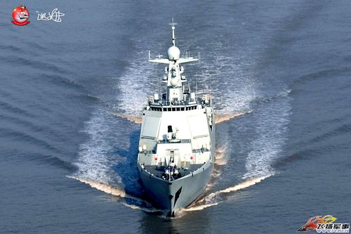 组图:中国第2艘052d舰海试 多角度照曝光