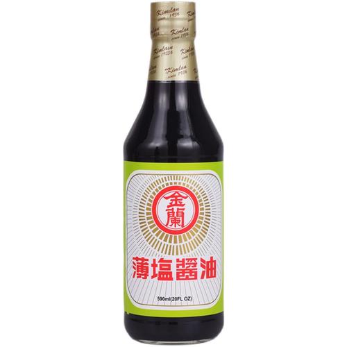 酱油台湾进口金兰酿造薄盐590ml健康调味品凉拌酱油
