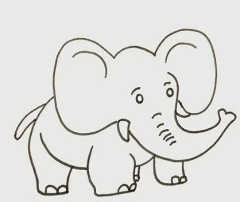 3-6岁儿童简笔画,大象简笔画,简笔画动物,简笔画图片