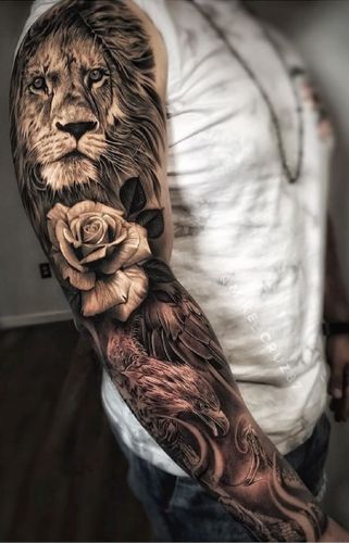 18款适合狮子座的狮头纹身图案(9/18)