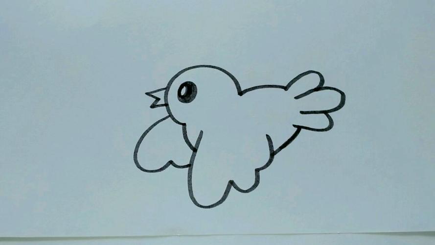 5简笔画小鸟:用25能画成一只可爱的小鸟,太厉害了!