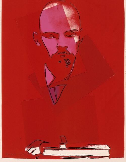安迪·沃霍尔  《列宁》 1987年作  拼贴 丝网版画 手工纸