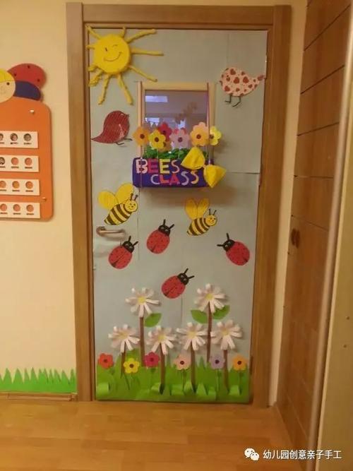 开学环创│幼儿园门口装饰充满阳光的春天气息