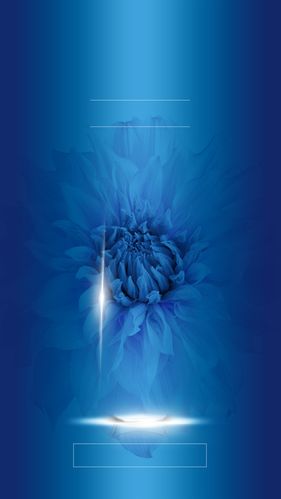 梦幻蓝色花朵h5背景素材