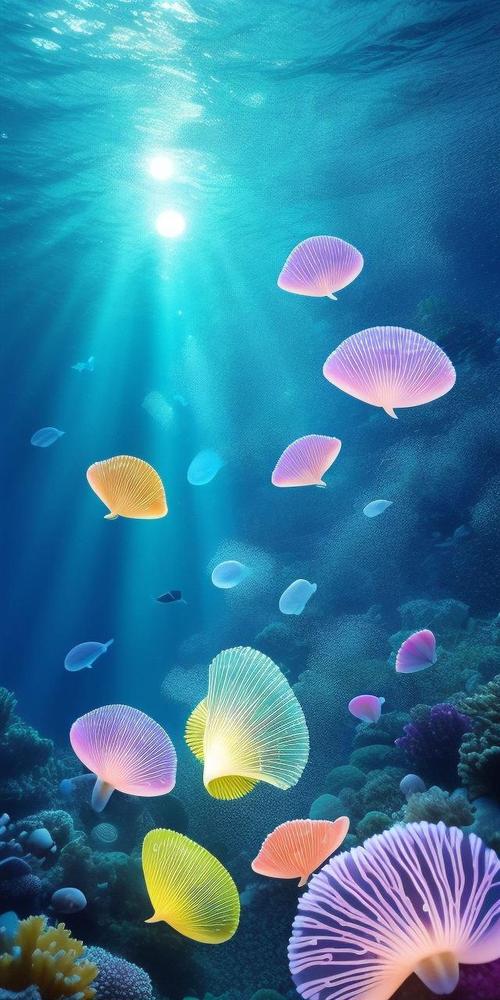 ai绘画壁纸:海底世界的魅力再现,4k超清原图