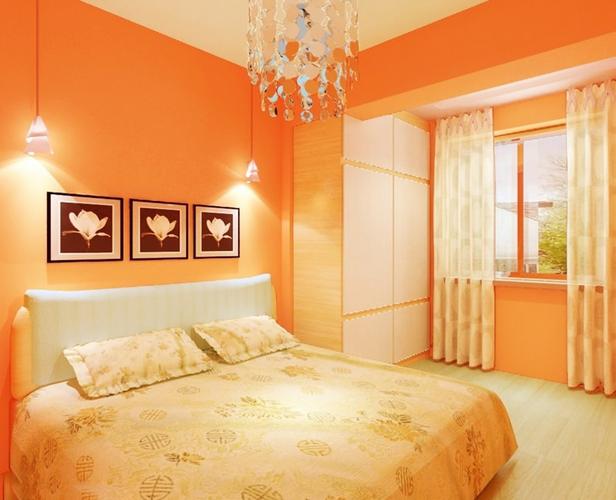橙色系卧室设计效果图大全欣赏