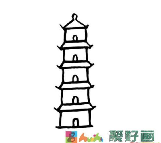 中国古塔的简笔画图片怎么画简笔画教程