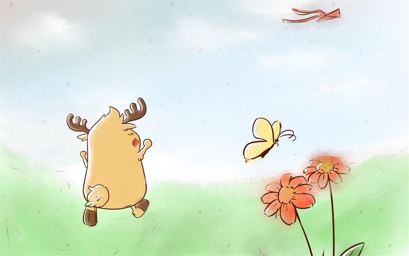 萌萌的鹿小漫可爱原创手绘卡通精美桌面壁纸第二辑