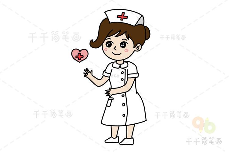 五一劳动节护士简笔画致敬医护人员白衣天使护士简笔画