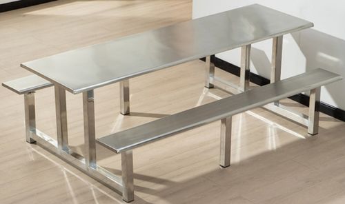 不锈钢餐桌椅厂家 学生不锈钢餐桌椅 连体不锈钢餐桌椅 - 餐厅家具