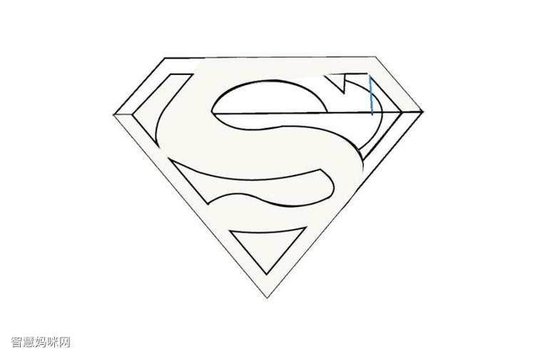 如何画超人标志