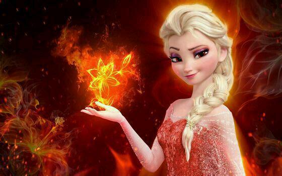 谁有把冰雪奇缘艾莎ps成火焰女王的图片?