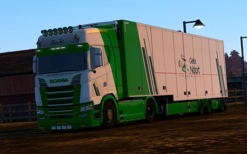 欧洲卡车模拟2:精美的斯堪尼亚s650-v8在英国装载干酪21吨货物