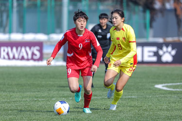 u20女足亚洲杯中国11朝鲜卢家玉进球被吹霍悦欣超远吊射绝平