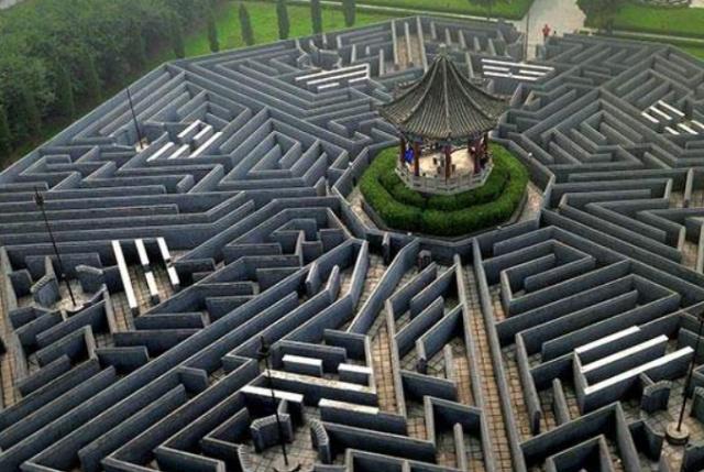 河南安阳羑里城有一座八卦阵迷宫,看似简单,进去之后难出来